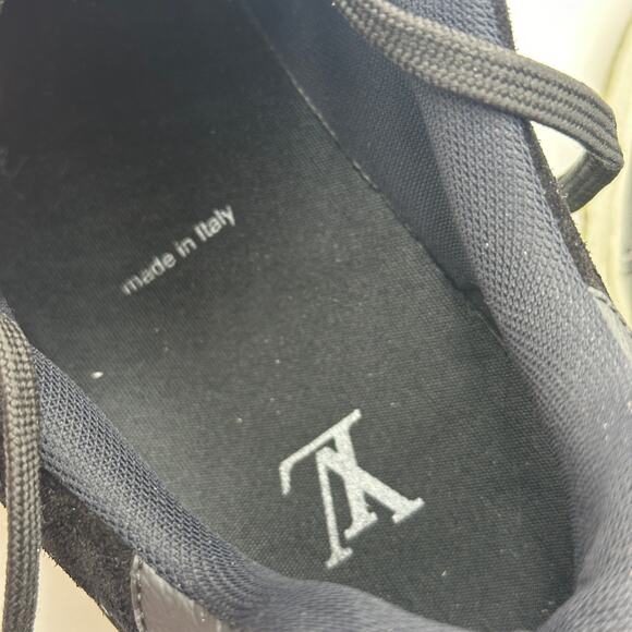 LOUIS VUITTON LV Trainer Sneaker Monogram Canvas Suede Black Eclipse Sz US 10.5 - Picture 9 of 9
